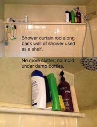 Why Didn T I Think Of This Before Great Way To De Clutter Keep Bottle Bottoms Dry Shower Organization Bathroom Shower Organization Bathroom Organization Diy