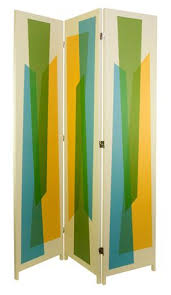 Buy Kieragrace Austin Vance Room Divider 47 By 71 Three Panel White With Multicolored Abstract Pattern From Room Divider White Paneling Abstract Pattern