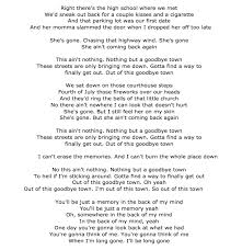 I used to know her: It Was Nothing But A Goodbye Town Country Lyrics Country Quotes Lyrics