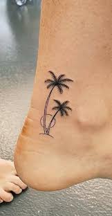 Palm Tree And Moon In 2020 Palm Tattoos Beachy Tattoos Tattoos
