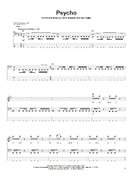 System Of A Down Psycho Sheet Music Download Printable Metal Pdf Score How To Play On Bass Guitar Tab Sku 22153