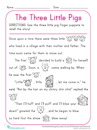 The Three Little Pigs Pdf Fictional Pigs Domestic Pig