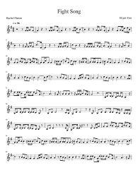 Fight Song Sheet Music For Violin Download Free In Pdf Or Midi Fight Song Rachel Fight Song Rachel Platten
