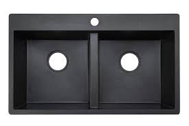 You can choose from metallic, ceramic, stone, and composites in various colors and textures. Black Kitchen Sink Lavello Elle 200t 32 Kitchen Sinks Drop In Double Kitchen Sink Granite Sink