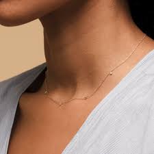 Diamond Station Necklace Station Necklace Necklace Diamond