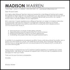 An experience letter is a letter declared by an employer to an employee when he/she is leaving the organisation. Bilingual Teacher Cover Letter Sample Cover Letter Templates Examples