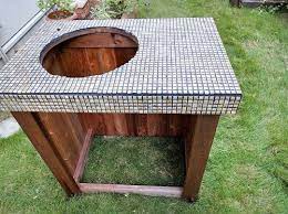 ガーデンシンクタイル目地の防水 防カビ加工 ガーデンシンク ガーデンキッチン シンク