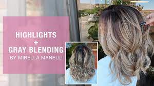 But what if you decide to come back to your natural gray color? Highlights Gray Blending With Mirella Manelli Kenra Color Kenra Professional Youtube