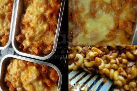 Parutan cheedar cheese ikut selera; Makaroni Cheezy Bakar Padat Dengan Rasa Lazat