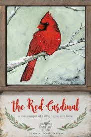 Red cardinal in a tree. When A Cardinal Appears Illustration Art Prints And Gifts Art Classes