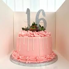 Celebrate the birthday of your friend or family member with their name and age on the birthday cake. Sweet 16 Birthday Cake Simple N Sweet Cakes N Bakes Facebook