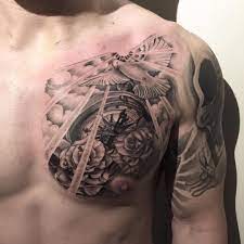 See This Instagram Photo By Tattooartistrica 58 Likes Chest Tattoo Men Chest Piece Tattoos Chest Piece Tattoo Mens