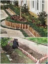 Instead of just using them as a border, they provide an edging for the taller plants. How To Make Garden Edging With Wood