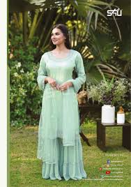 Find the latest collection of women palazzos in different designs & patterns at best price. S4u Shivali Sharara Silk With Georgette Fancy Designer Wedding Wear Sarara Suits Collection
