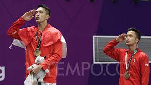 Saat ini, keduanya sedang berjaung dalam olimpiade. Tantangan Jonatan Christie Dan Anthony Ginting Juara Olimpiade Sport Tempo Co