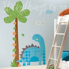 dinosaur growth chart decal babysaurus peel and stick wall decals