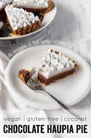 Vegan Chocolate Haupia Pie Gluten Free And No Bake Ai Made It For You Recipe Desserts Delicious Pies Haupia Pie