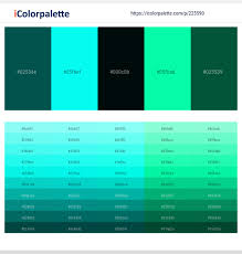 Aqua green aqua green gets its name from the latin word meaning water. 6 Latest Color Schemes With Aqua And Dark Green Color Tone Combinations 2021 Icolorpalette