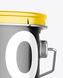 You can get the idea how your design looks on this paint buckets and its to let you showcase your packaging. Glossy Paint Bucket Mockup In Bucket Pail Mockups On Yellow Images Object Mockups