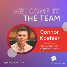 Happy to share my son Connor Koehler has joined the team at Travers Law as… 