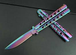 Holographic Knife Life Pretty Knives Butterfly Knife Knife