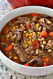 Stir in broth, water, barley, salt and pepper. Beef Barley Soup Small Town Woman