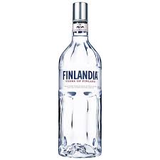 Vintage finlandia vodka mirrored sign, depicting two dueling reindeer/caribou and what i'm guessing is the midnight sun in the background. Finlandia Vodka 40 1l Dutyfree