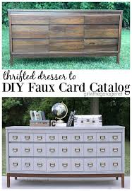 This organizer drawer cabinet boasts large drawer on the bottom and 2 open storage on the top that are perfect for housing a card catalog. 21 Amazing Diy Card Catalogs And Industrial Storage Makeovers Girl In The Garage