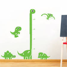 Details About Children Growth Height Chart Little Cartoon Dinosaurs Kids Wall Art Sticker