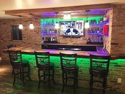 Real Antique Chicago Thin Brick Veneer Tile Sq Ft Basement Bar Designs Basement Bar Man Cave Home Bar