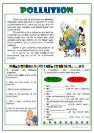 Pollution Reading Worksheet Free Esl Printable Worksheets Made By Teach Reading Comprehension Reading Comprehension Activities Reading Comprehension Lessons