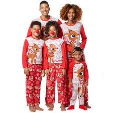 Reindeer Christmas Holiday Family Matching Pajamas Sleepwear Outfits 2019 Matching Christmas Pajamas Matching Family Christmas Pajamas Family Christmas Pajamas
