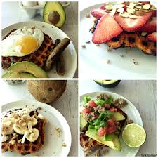 Then just pour it into your preheated waffle maker, and cook! Flourless Sweet Potato Waffles