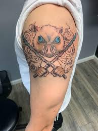 The demon slayer mark (鬼 (き) 殺 (さつ) 痣 (あぎ) , kitsatsu agi?) is a mysterious supernatural marking that can be unlocked and may appear on the body of a strong demon slayer. Just Got A Tattoo Of My Favorite Talking Pig What Do You Think Kimetsunoyaiba