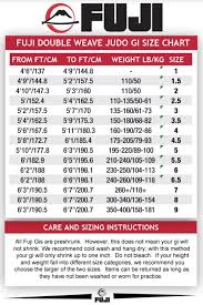 Fuji Size Charts Fuji Sports