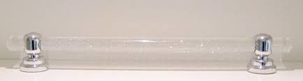 Clear Acrylic Grab Bar With Stainless Steel Fixtures Give You Discrete Safety In Your Shower Design Bathroom Sh Steel Fixtures Grab Bars Bathtub Safety Bar