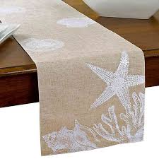 Shore Shells Table Runner Bed Bath Beyond In 2020 Table Runners Table Runner And Placemats Nautical Table Runner