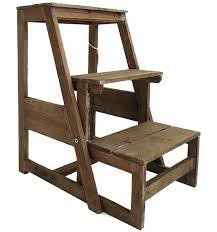 Escalier exterieur bois 3 marches. Etagere Meuble Escalier Escabeau Pliable Porte Plantes A 3 Etages En Bois Patine Marron 44x64x69cm L Heritier Du Temps