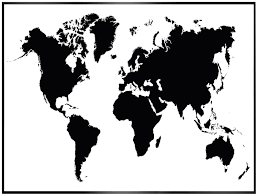 Weltkarte auf holz schwarz weiß. Minimalistisches Wandbild Von Weltkarte In Schwarz Weiss Wandtattoo Weltkarte Weltkarte Poster Weltkarte Aufkleber