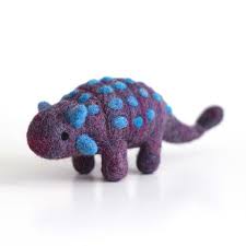 It S My First Time Making One Of These Guys Say Hello To Ankylosaurus Rawr I M Hoping To Have All Needle Felted Animals Felt Animals Needle Felting Projects