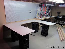 Homemade Craft Table And Workbench Craft Table Crate Desk Milk Crates