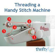 Switch off the power and stop sewing. Threading A Handy Stitch Machine Sewing Machine Basics Sewing Machine Projects Sewing Machine