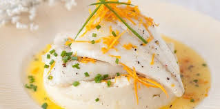 Turbot Au Beurre D Orange Et Puree De Celeri Au Lait De Coco Recettes Rezept Paleo Rezepte Rezeptideen Lebensmittel Essen