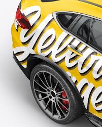 Download Coupe Crossover Suv Mockup Half Side View High Angle Shot In Vehicle Mockups On Yellow Images Object Mockups PSD Mockup Templates