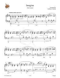 Glee (tv series), chords indications, lyrics may be included. Imagine Piano Sheet Music