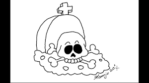 Lets Draw Happy Halloween 2014 Grabstein Totenkopf Skull Schadel Einfach Zeichnen Easy Youtube