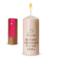 Wir gratulieren euch zur silberhochzeit und wünschen euch auch für die nächsten 25 jahre alles gute. Kerze Silberhochzeit 25 Jahre Liebe Silberhochzeit Deko