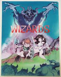 Fairies and wizards and magic and science and nature and technology and stuff. Mike Ploog Early Wizards 1977 Concept Art Poster Ralph Bakshi Underground Comic Film Art