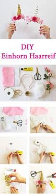 Diy Einhorn Haarreifen Mit Glitzer Basteln Minidrops Einhorn Haarreif Einhorn Party Ideen Einhorn Basteln
