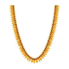 Nagapadam chain with red and. Gold Haaram Buy Women Gold Haaram Online Gold Haaram Necklace
